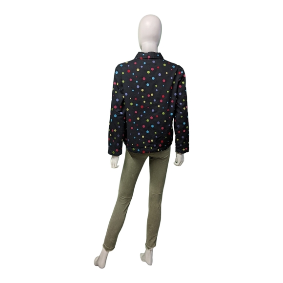 Studio Works Black Polka Dot Long Sleeve, PM - Picture 2 of 7